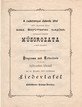 Pozivnica i program za silvestarsku večer 1877. godine Čakovečkog pjevačkog društva