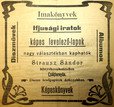 Reklamni oglas tiskare Sándora Strausza, 1906.