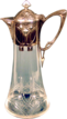Kristalni vrč sa srebrnim poklopcem i okovom